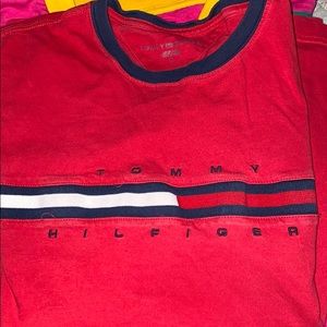 Red Tommy Hilfiger shirt